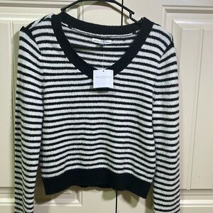Black and White Striped Sweater